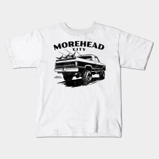 Morehead City, North Carolina Fishing Truck Kids T-Shirt